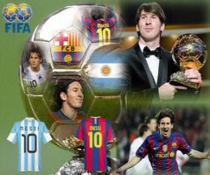 yapboz FIFA Ballon d&#039;Or 2010 kazanan Lionel Messi